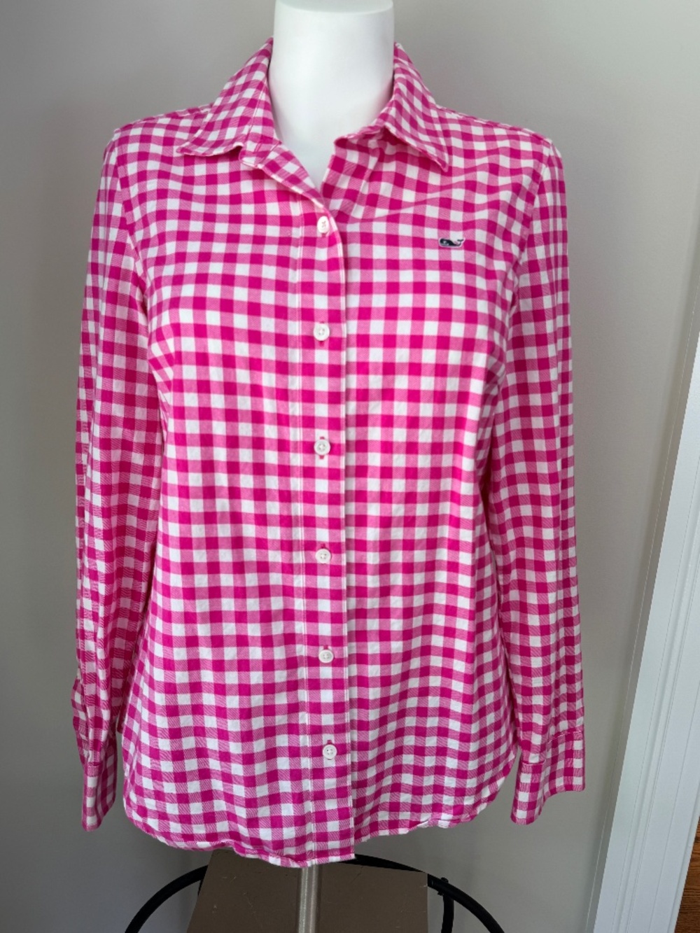 Vineyard Vines Pink Gingham Button Down Shirt
